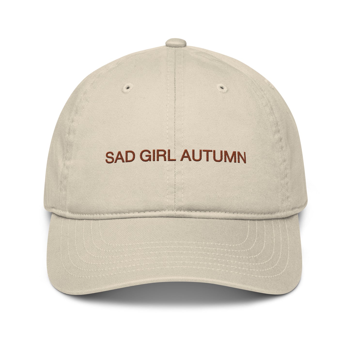 Sad Girl Autumm Embroidered Baseball Cap