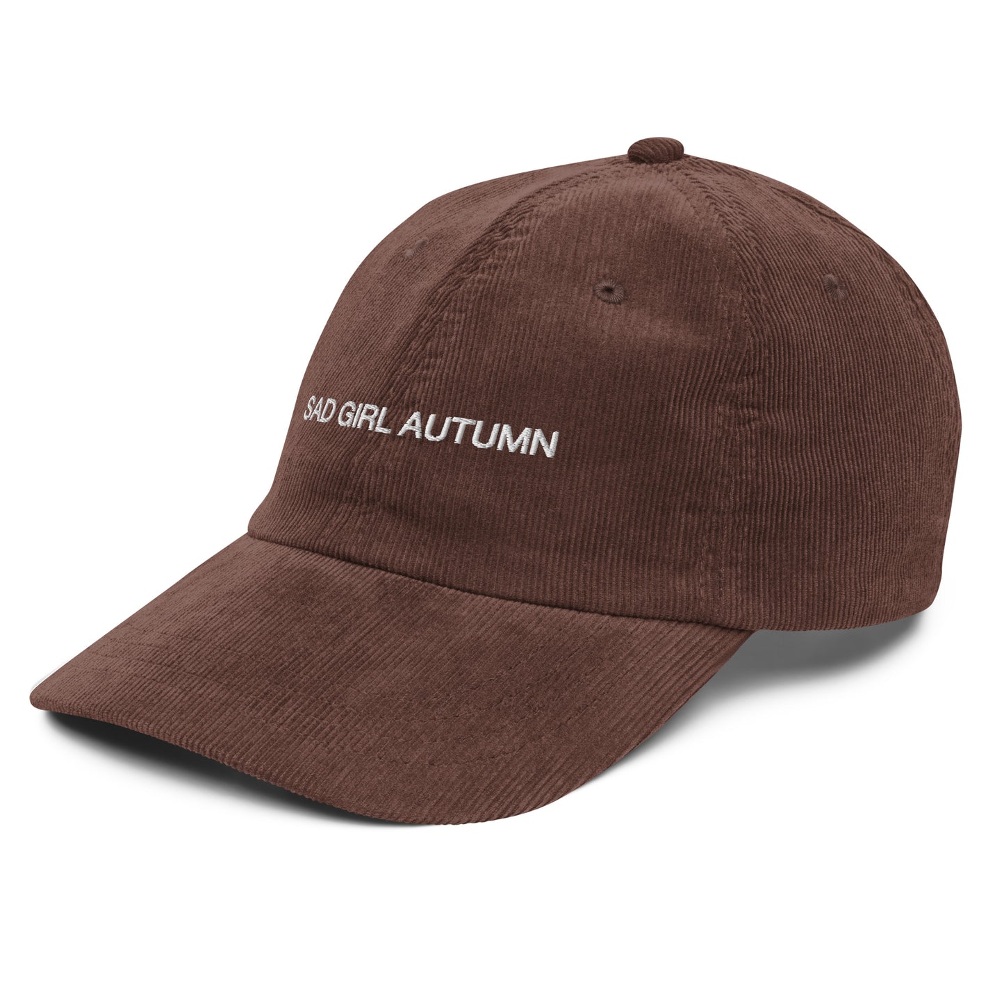 Sad Girl Autumn Corduroy Baseball Cap