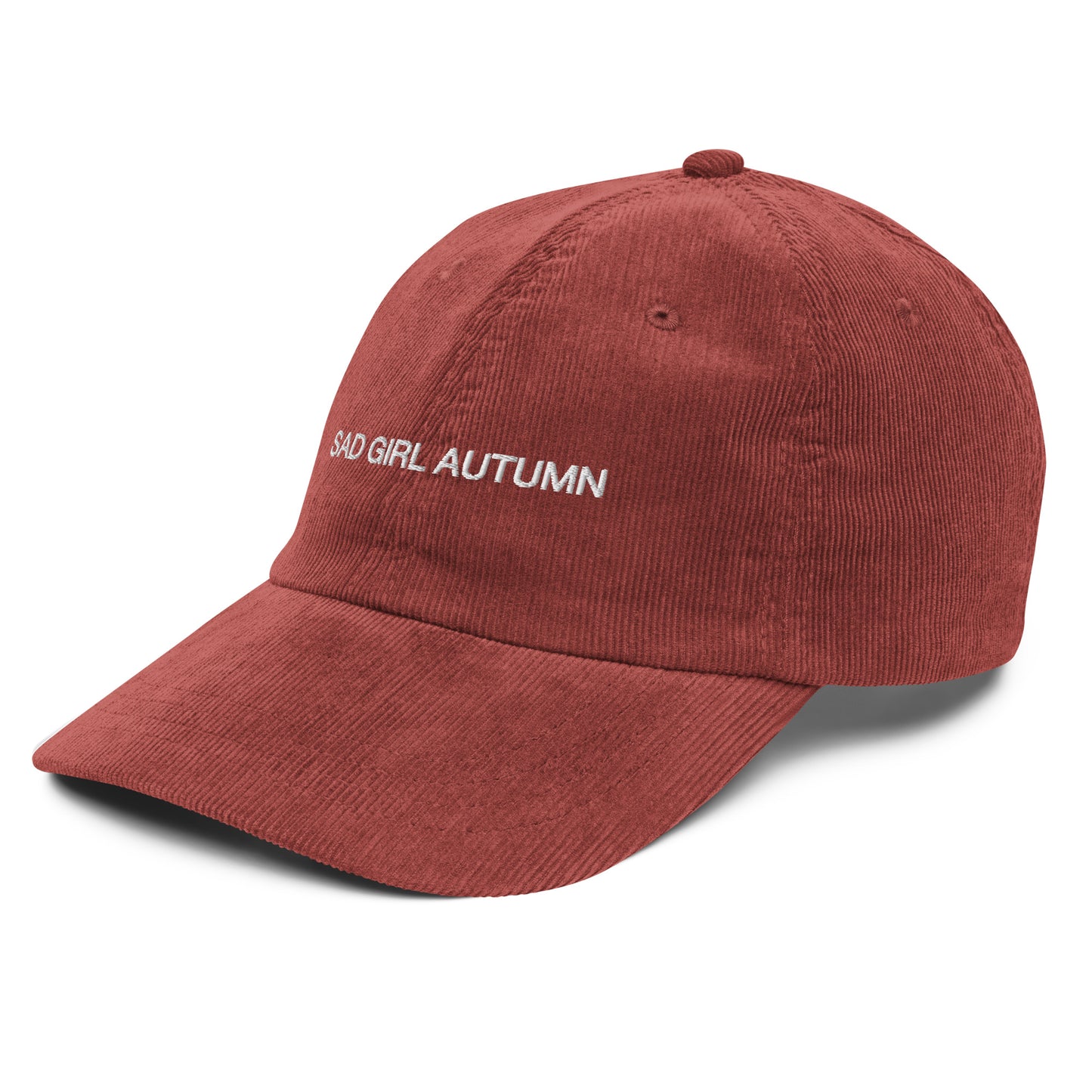 Sad Girl Autumn Corduroy Baseball Cap