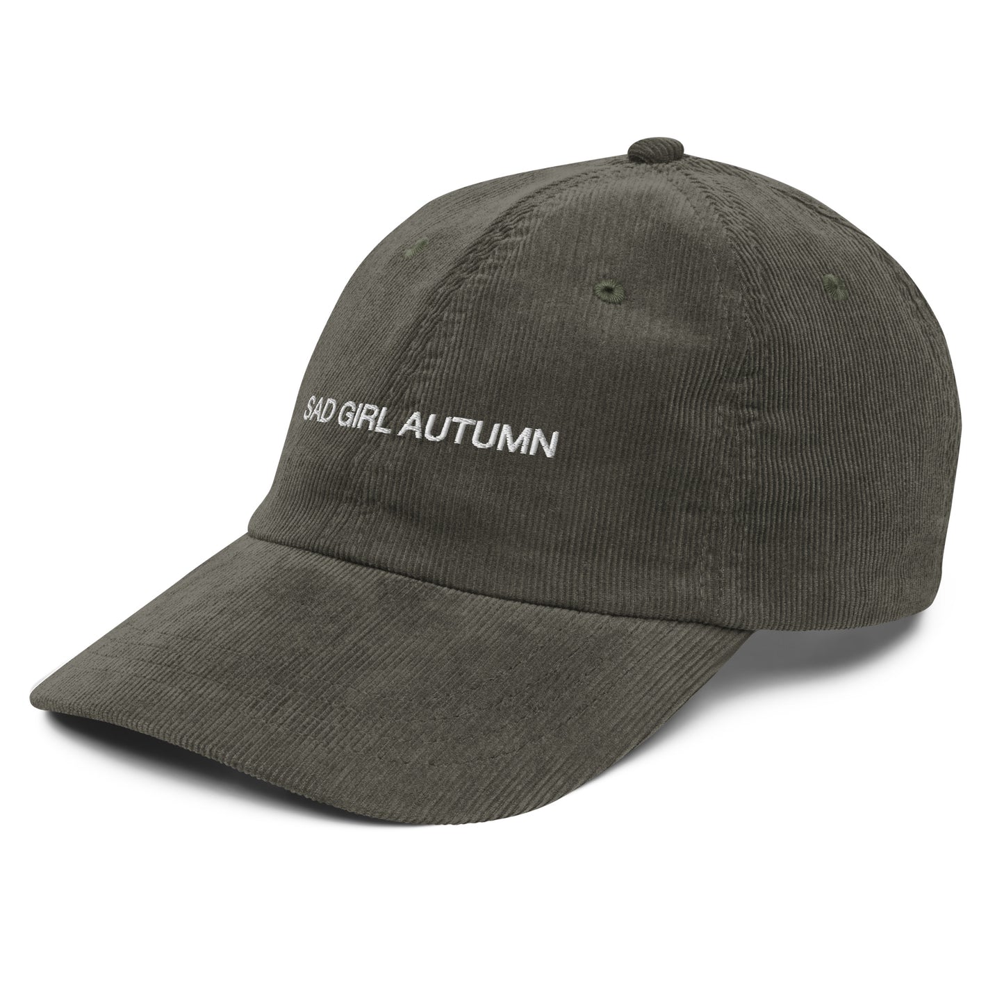 Sad Girl Autumn Corduroy Baseball Cap