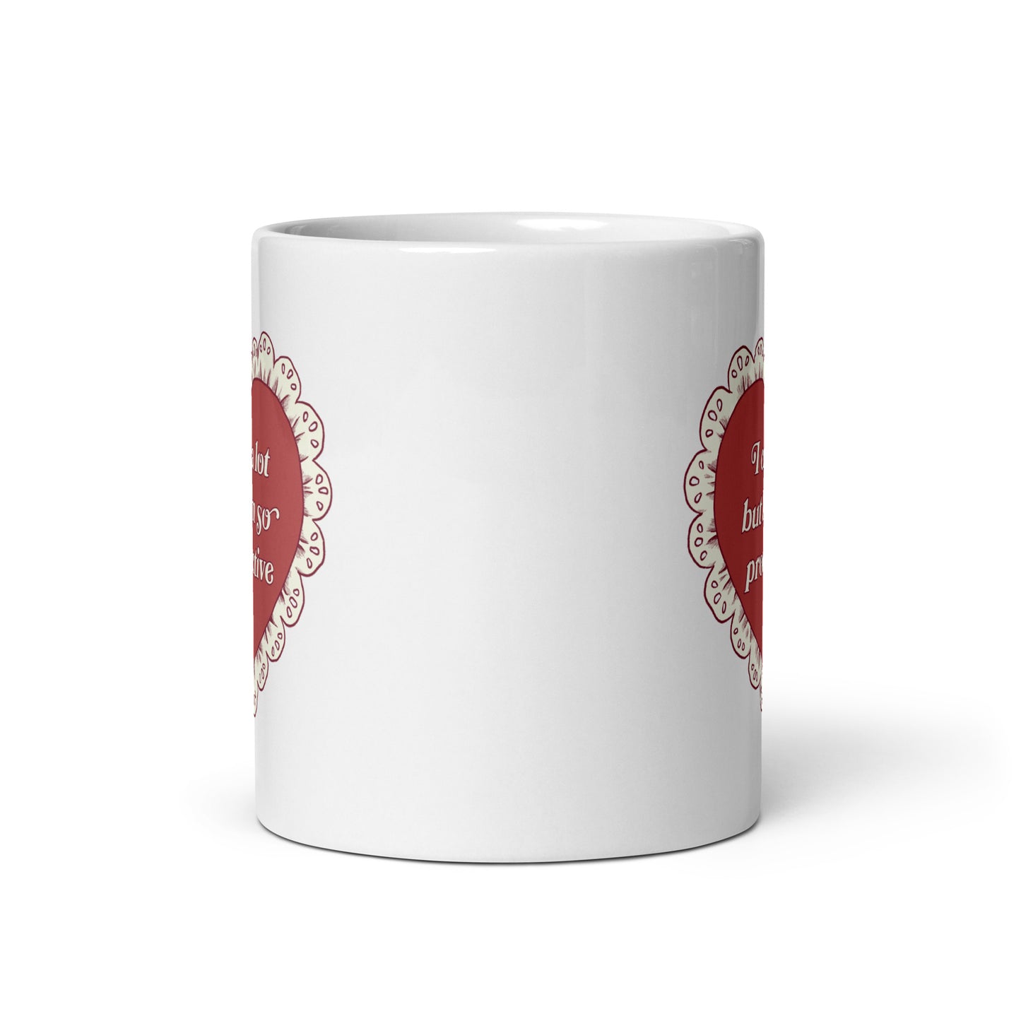 So Productive Lace Heart Mug