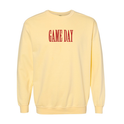 Game Day Embroidered Comfort Colors Crewneck