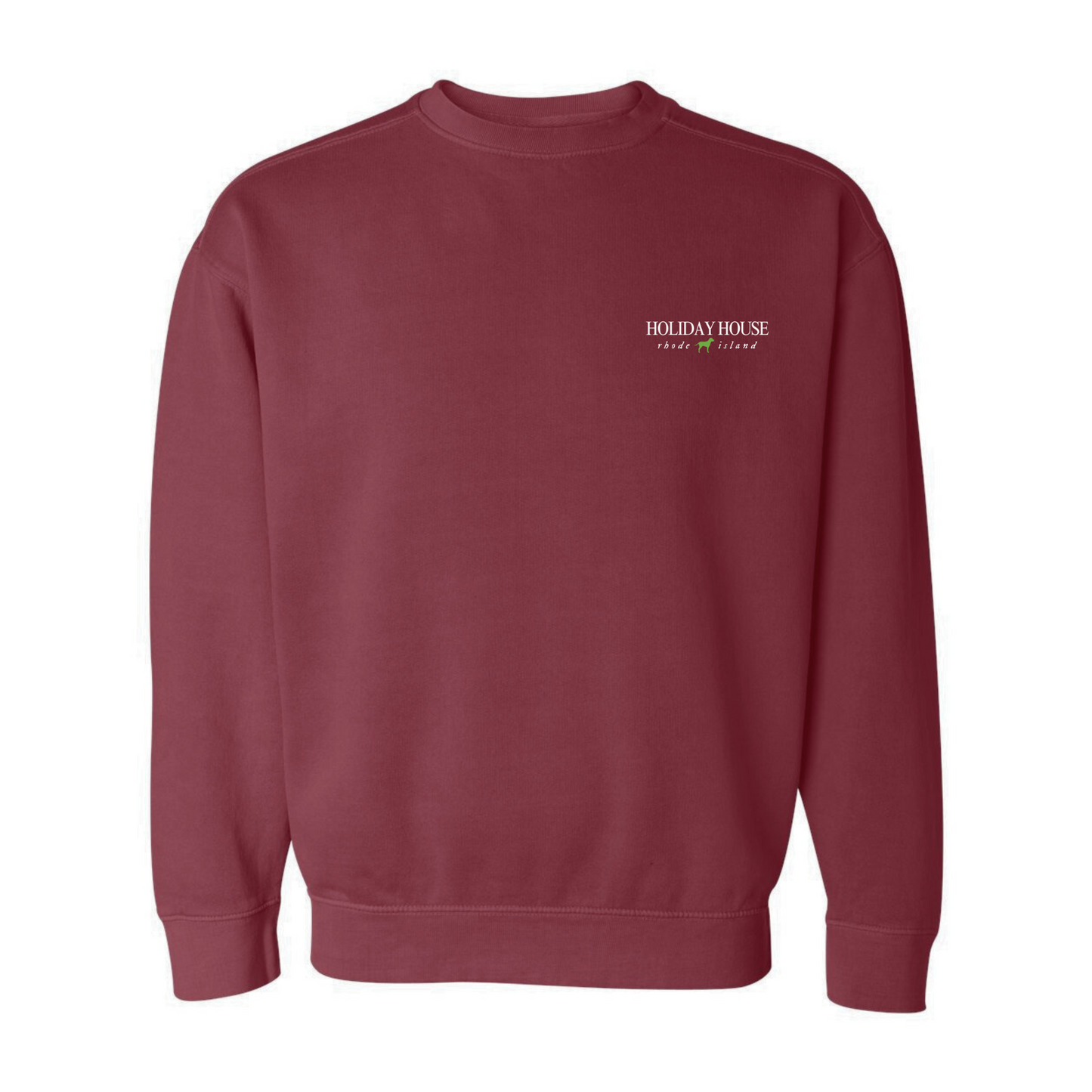 Holiday House Embroidered Comfort Colors Crewneck