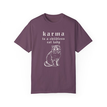 Karma is a Childless Cat Lady Tee