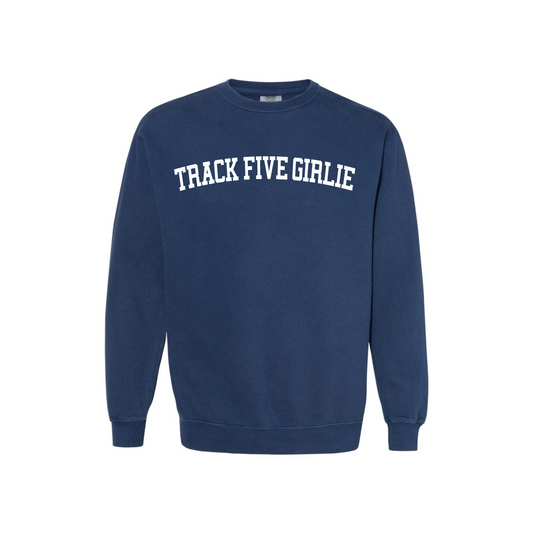 Track Five Girlie Varsity Crewneck