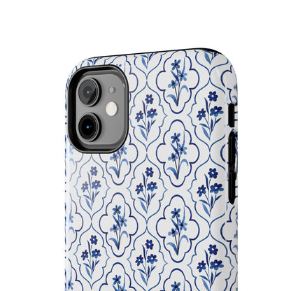 Indigo Floral Tile Phone Case