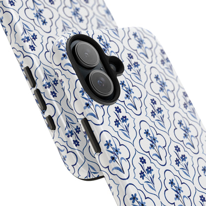 Indigo Floral Tile Phone Case