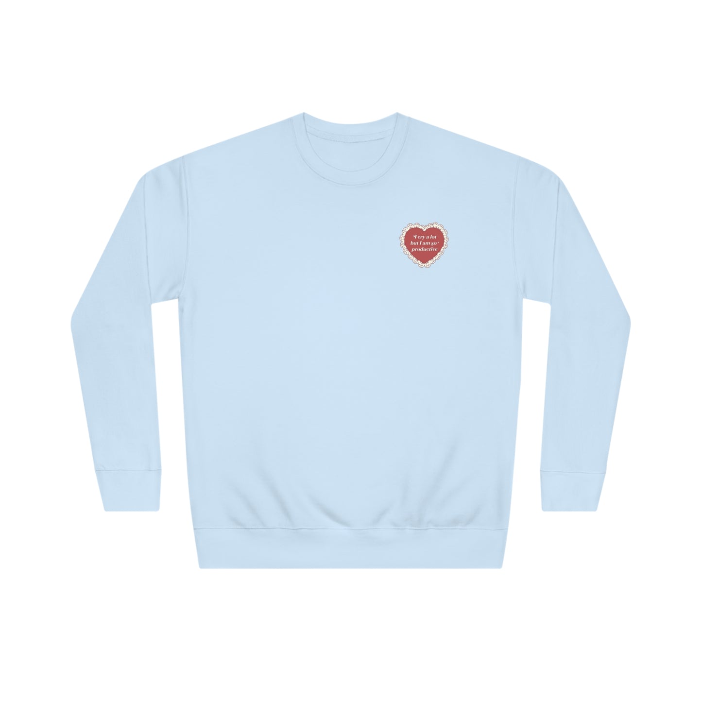 So Productive Lace Heart Crewneck (Front and Back)