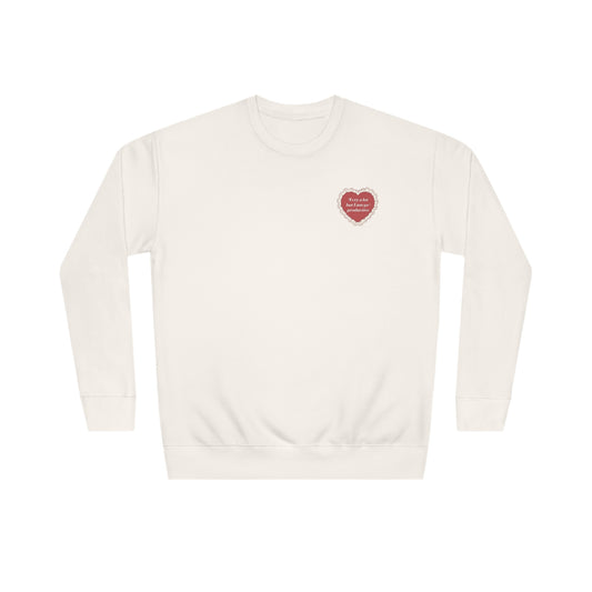 So Productive Lace Heart Crewneck (Front and Back)