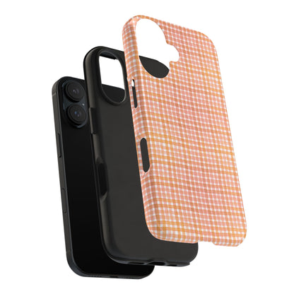 Orange Gingham Phone Case