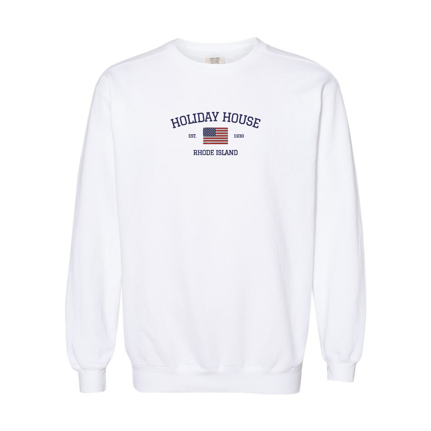 Holiday House Embroidered Comfort Colors Crewneck