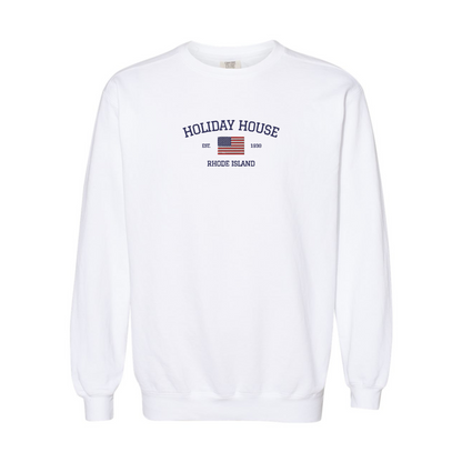 Holiday House Embroidered Comfort Colors Crewneck
