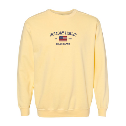 Holiday House Embroidered Comfort Colors Crewneck