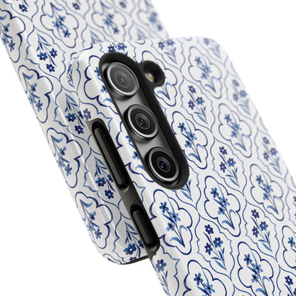 Indigo Floral Tile Phone Case
