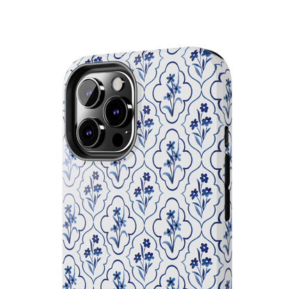 Indigo Floral Tile Phone Case