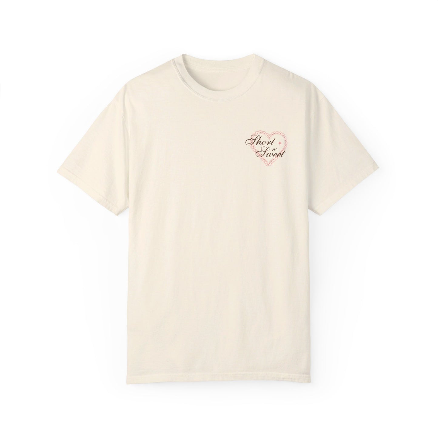 Short n' Sweet Cafe Tee (Front and Back)