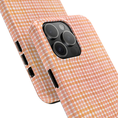 Orange Gingham Phone Case