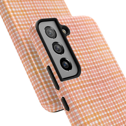 Orange Gingham Phone Case