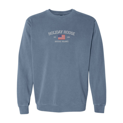 Holiday House Embroidered Comfort Colors Crewneck