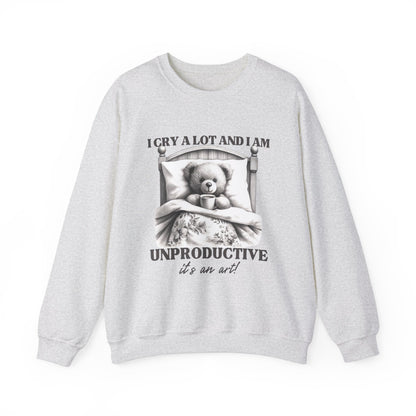 Unproductive Teddy Bear Crewneck