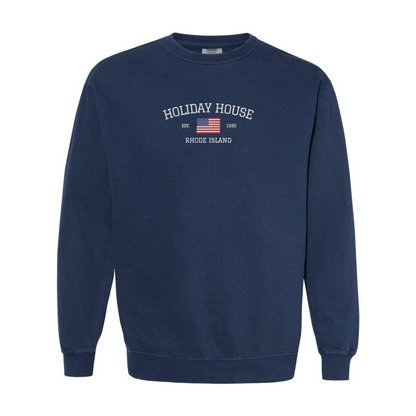 Holiday House Embroidered Comfort Colors Crewneck