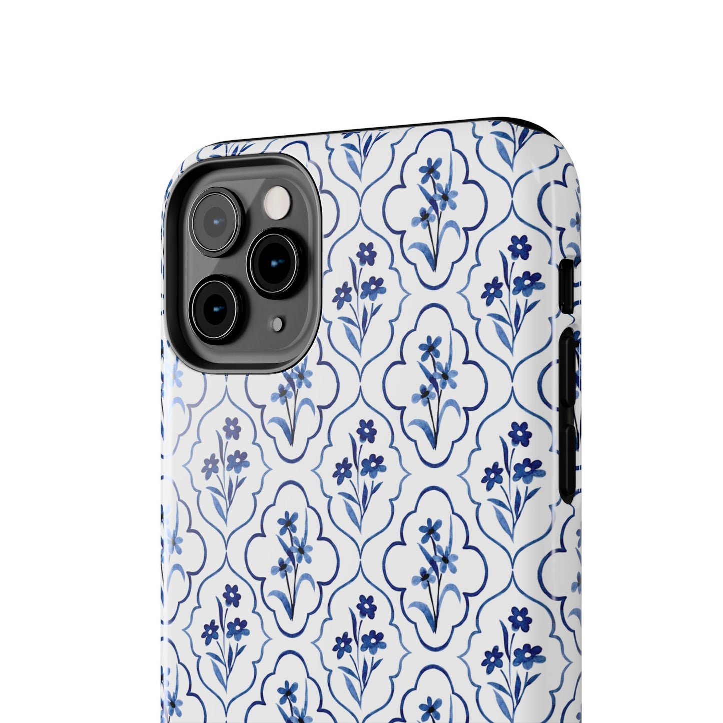 Indigo Floral Tile Phone Case