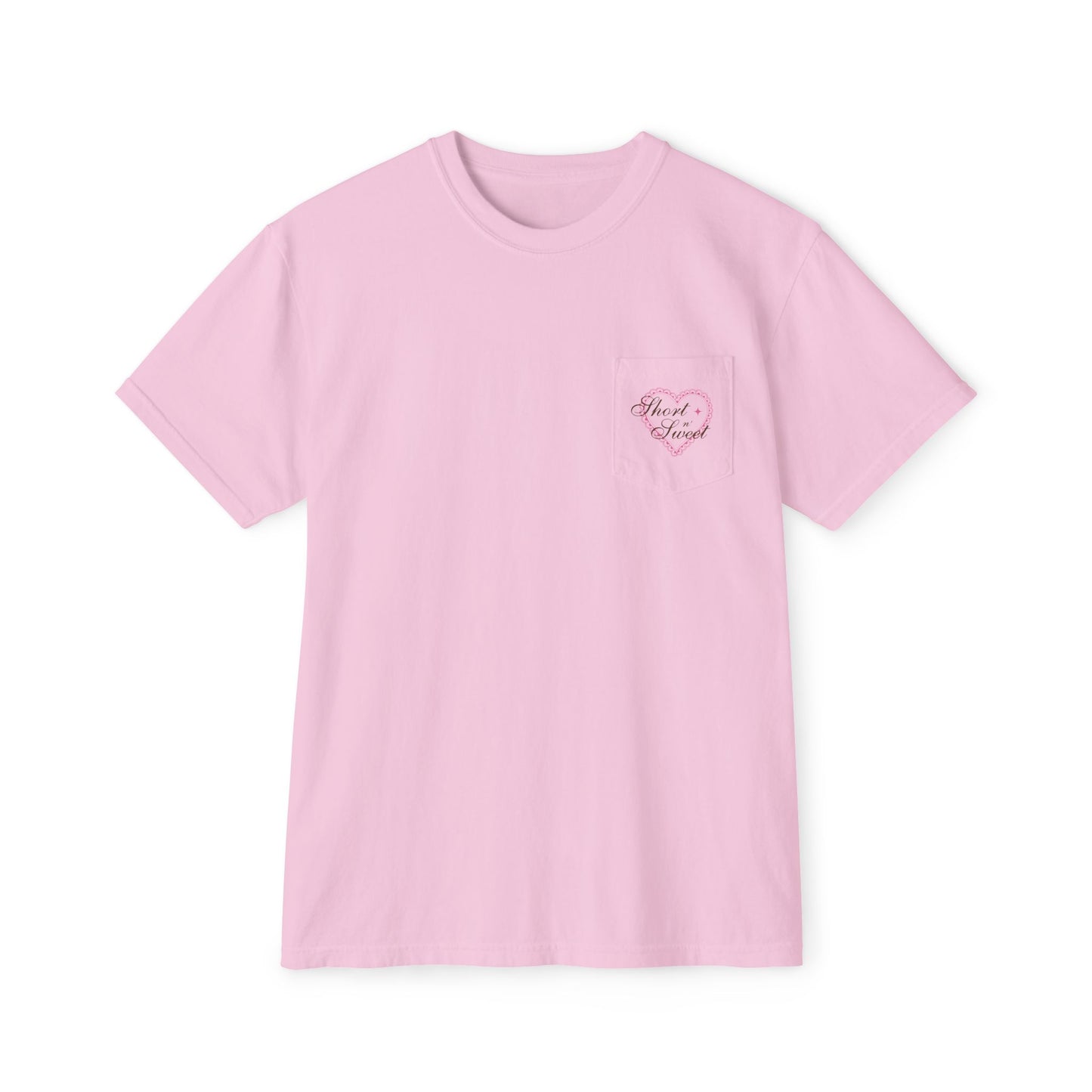 Short n' Sweet Cafe Pocket Tee (Front and Back)