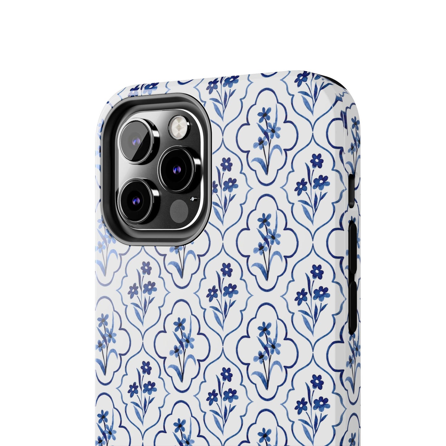 Indigo Floral Tile Phone Case