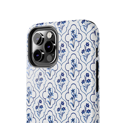Indigo Floral Tile Phone Case