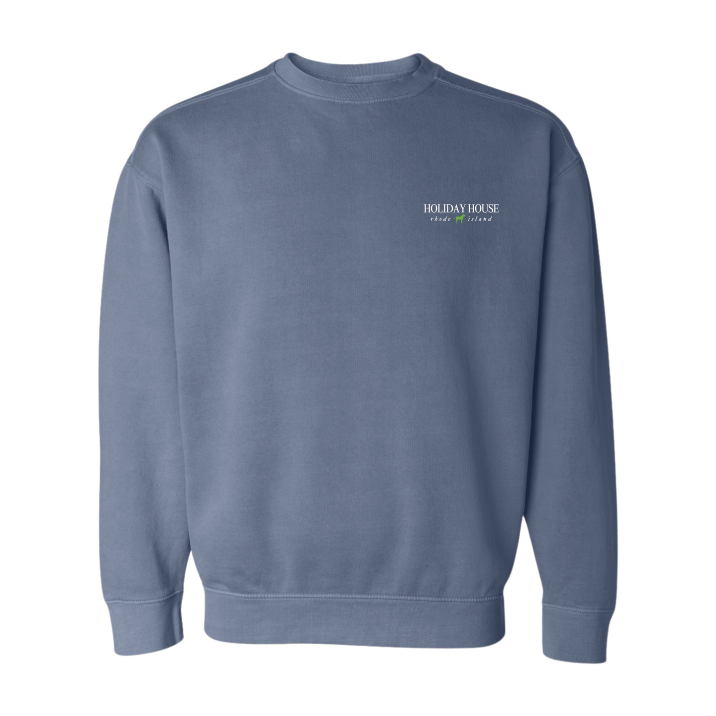 Holiday House Embroidered Comfort Colors Crewneck