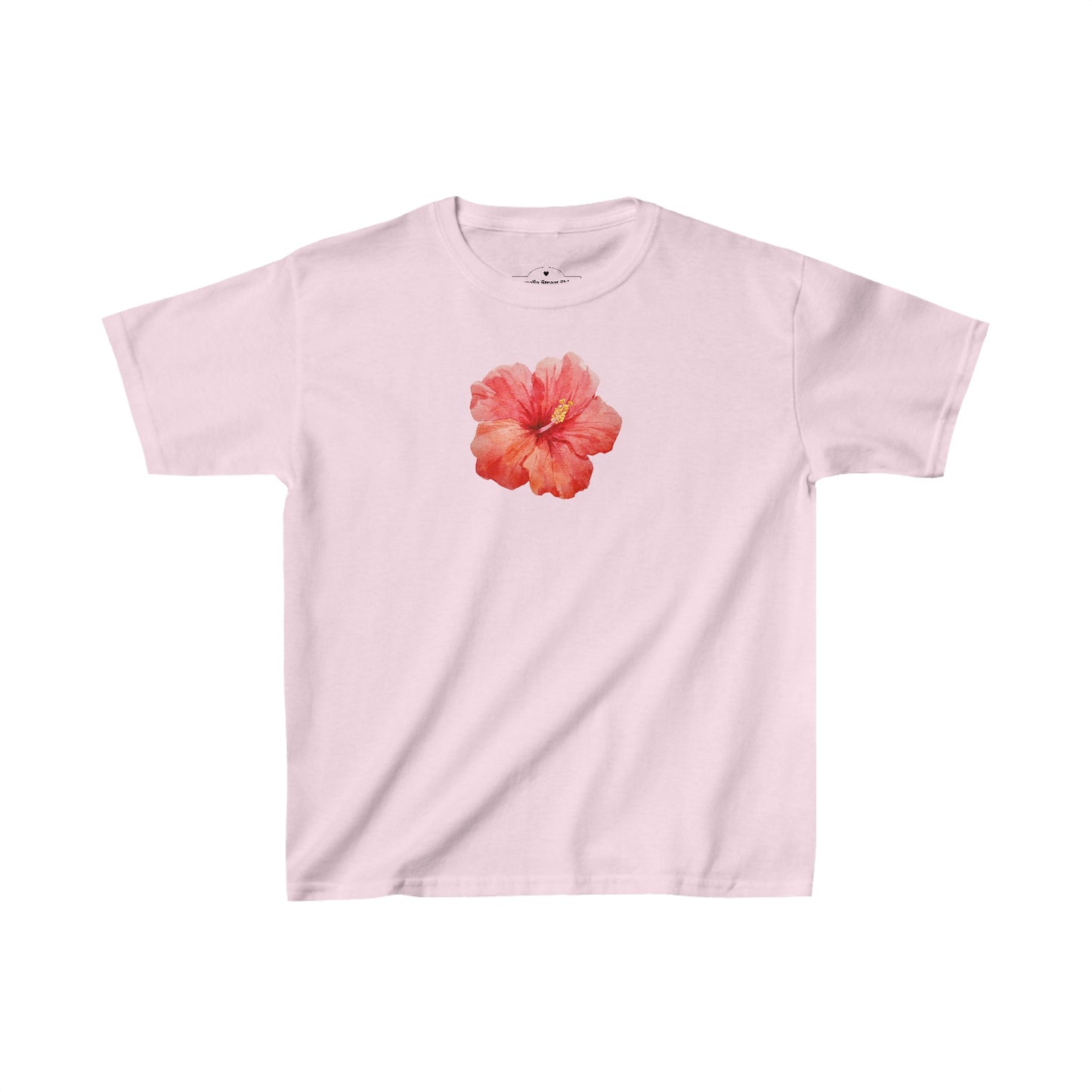 Red Hibiscus Baby Tee