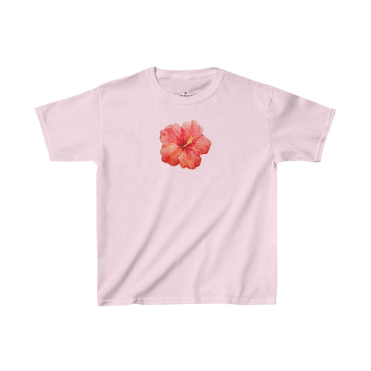 Red Hibiscus Baby Tee