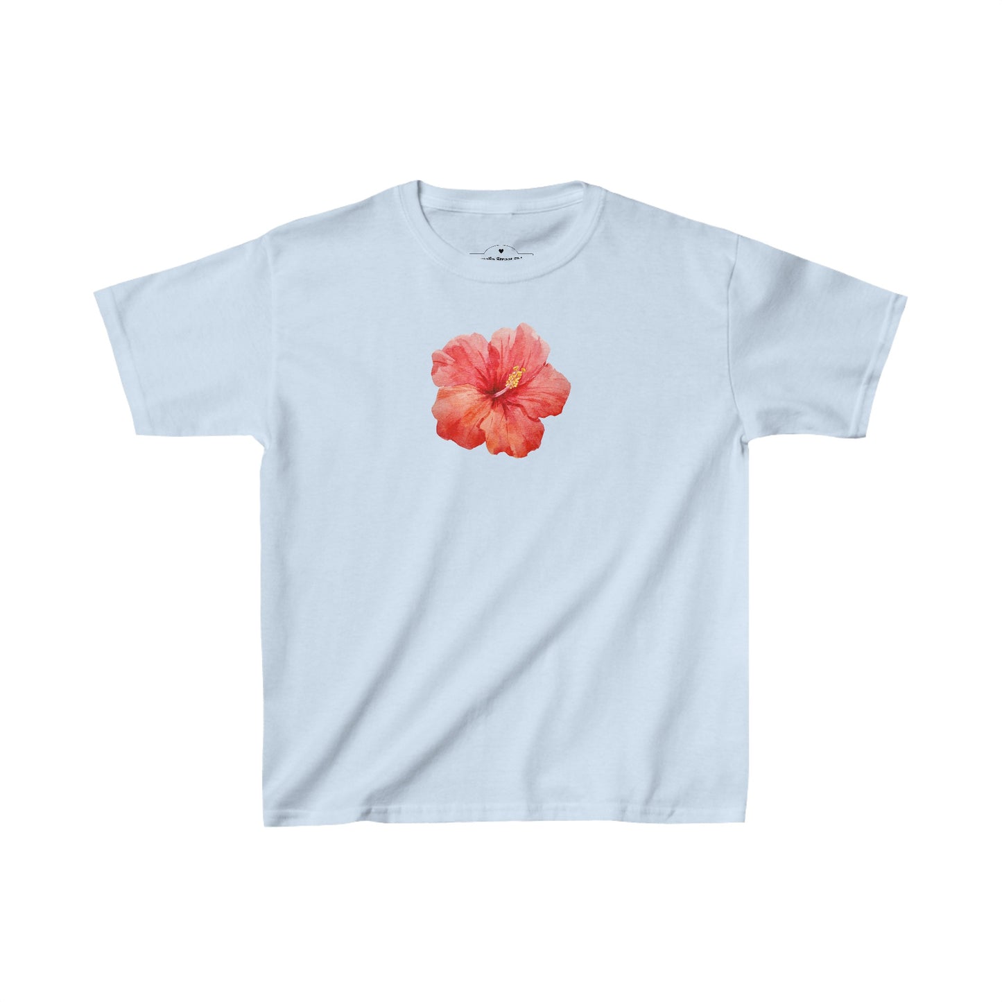 Red Hibiscus Baby Tee