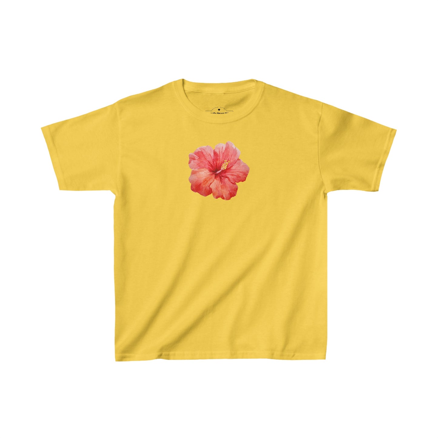 Red Hibiscus Baby Tee