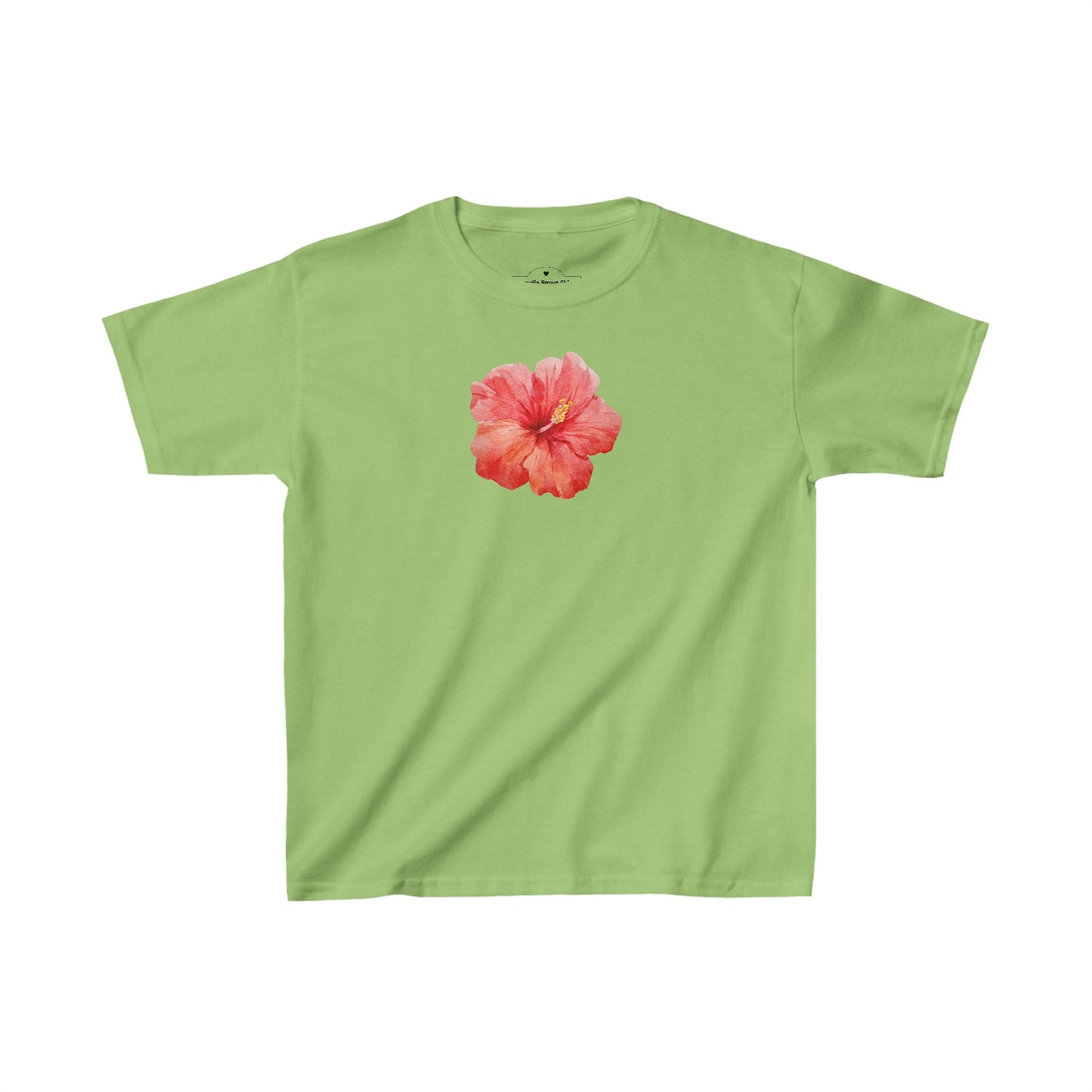 Red Hibiscus Baby Tee