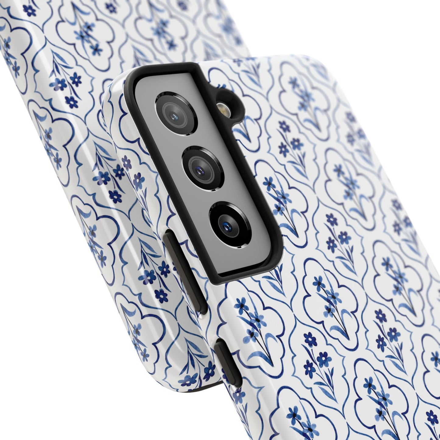 Indigo Floral Tile Phone Case