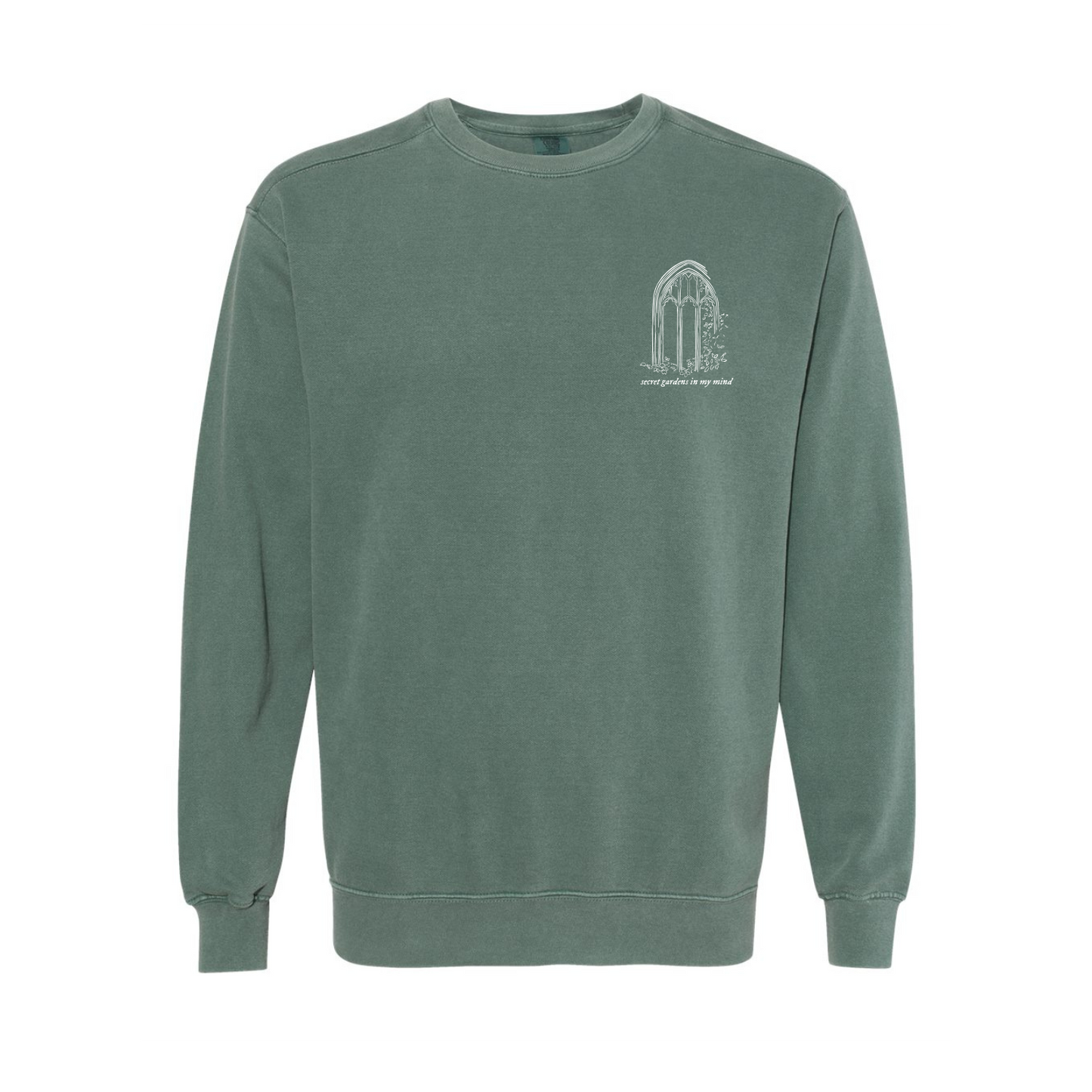 Secret Gardens Embroidered Comfort Colors Crewneck