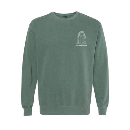 Secret Gardens Embroidered Comfort Colors Crewneck