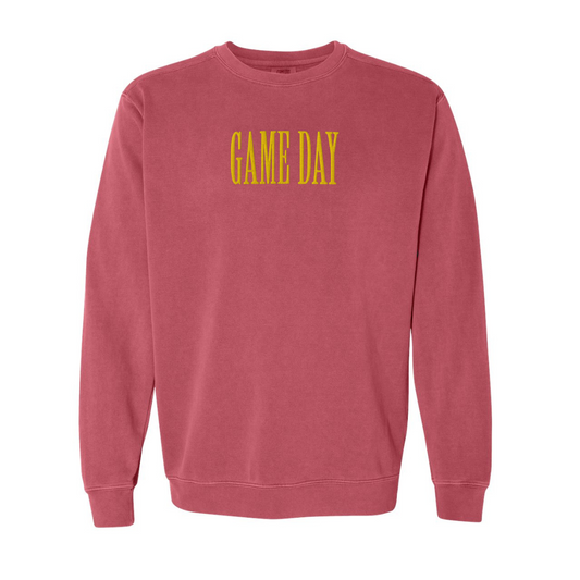 Game Day Embroidered Comfort Colors Crewneck