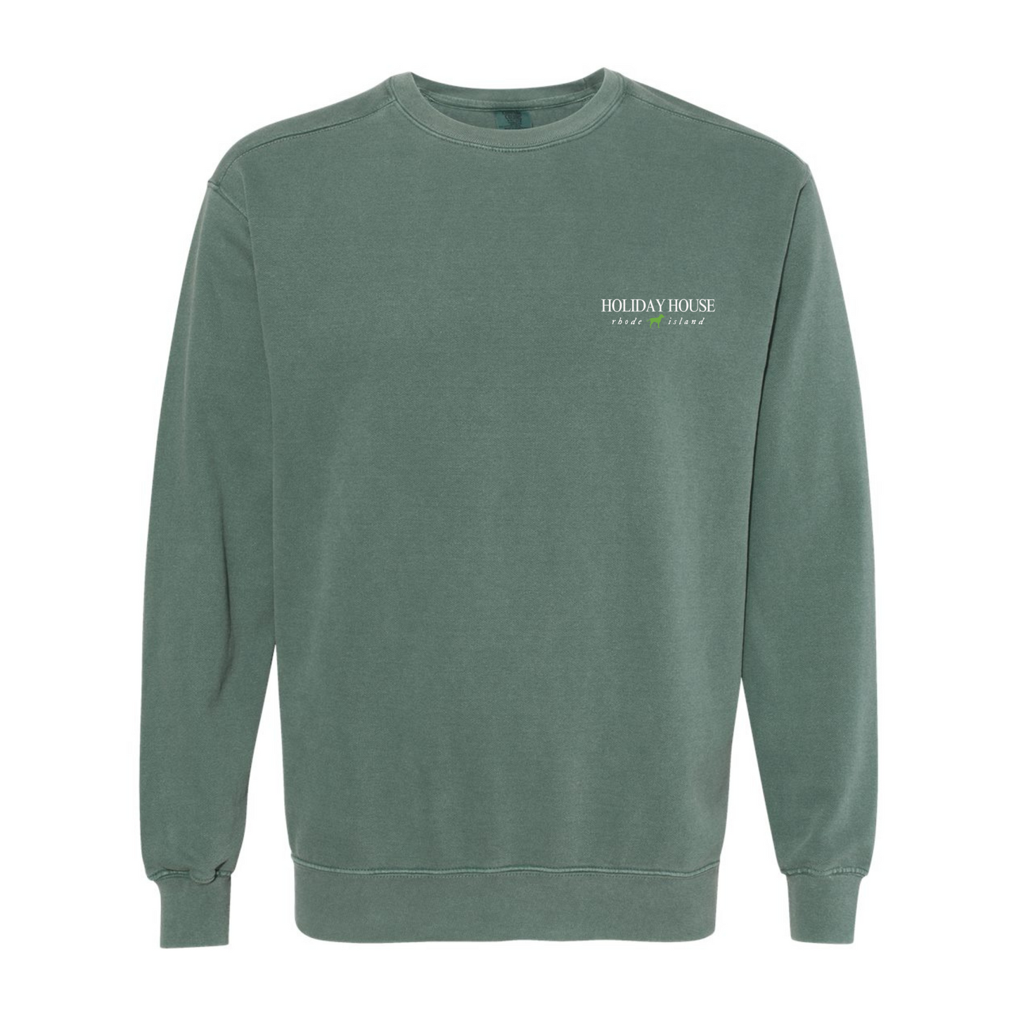 Holiday House Embroidered Comfort Colors Crewneck