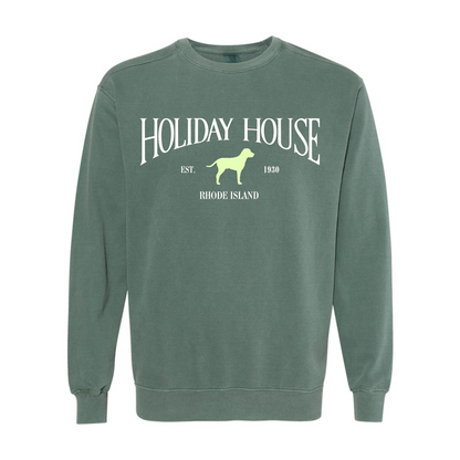 Holiday House Key Lime Green Dog Crewneck