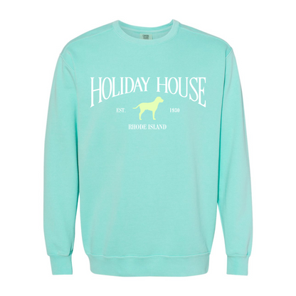 Holiday House Key Lime Green Dog Crewneck