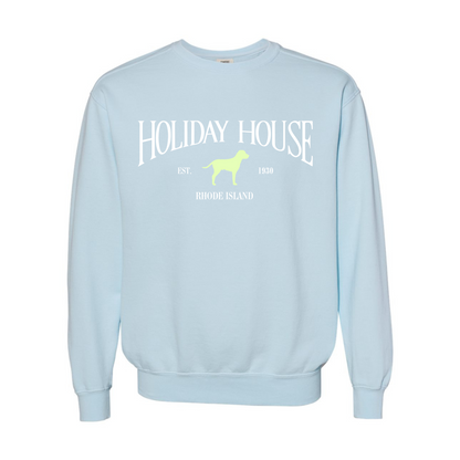 Holiday House Key Lime Green Dog Crewneck