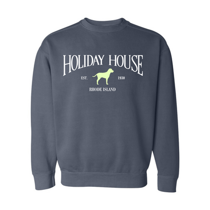 Holiday House Key Lime Green Dog Crewneck