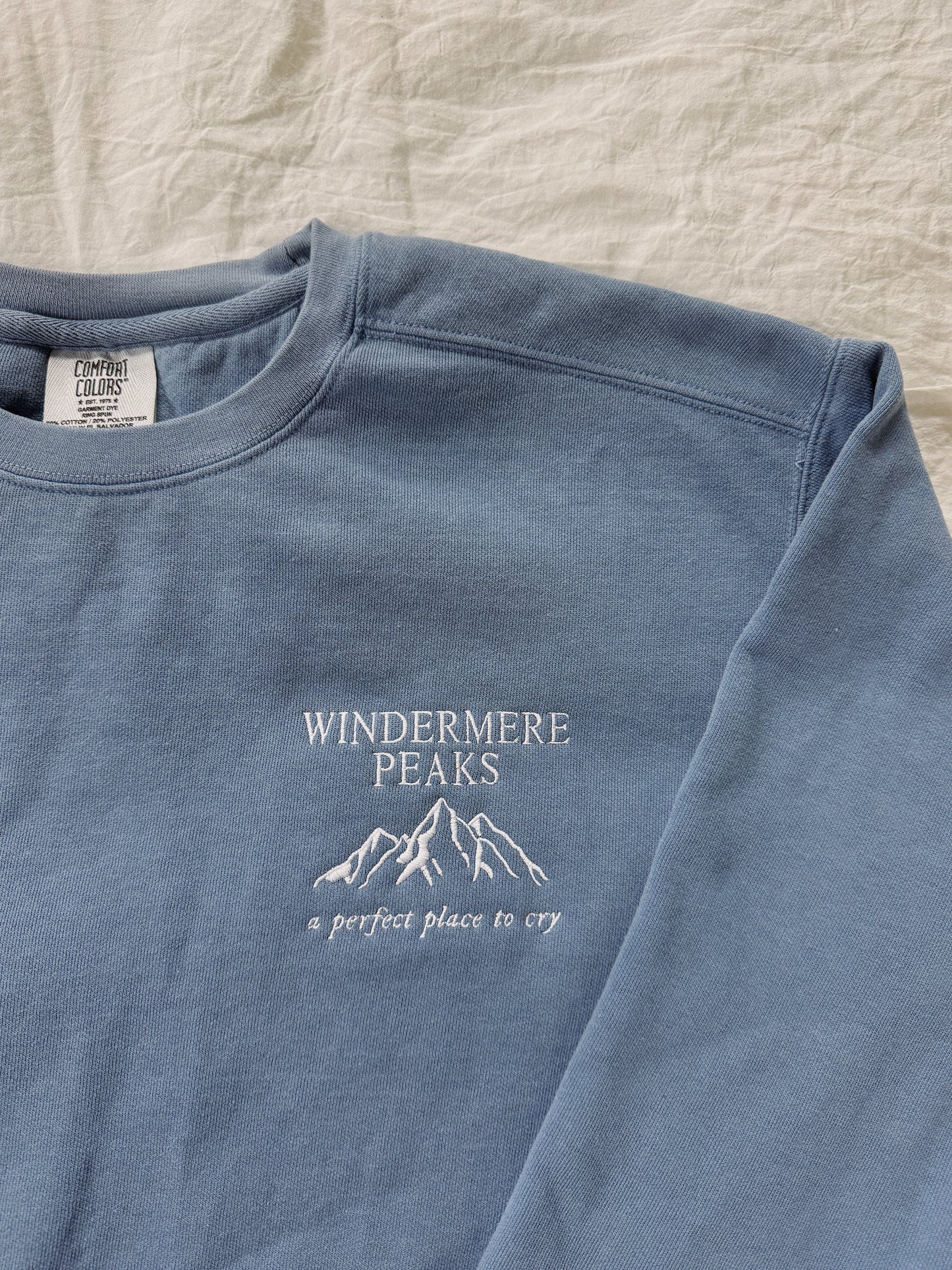 Windermere Peaks Embroidered Comfort Colors Crewneck