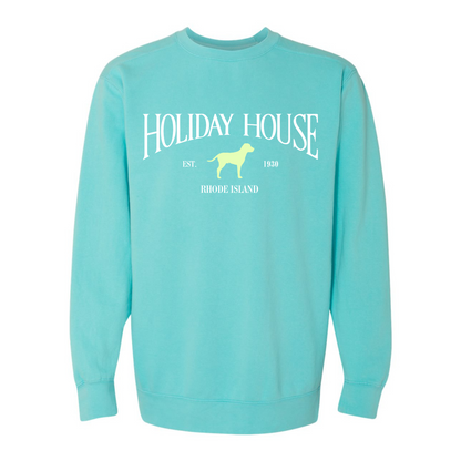 Holiday House Key Lime Green Dog Crewneck