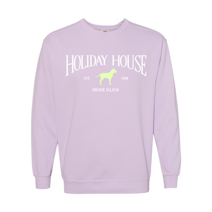 Holiday House Key Lime Green Dog Crewneck