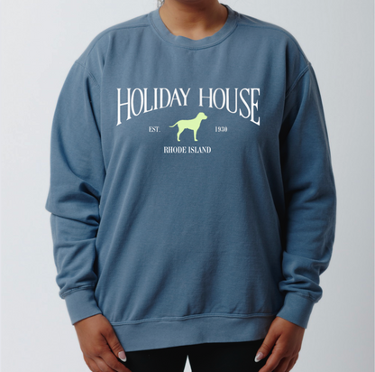 Holiday House Key Lime Green Dog Crewneck