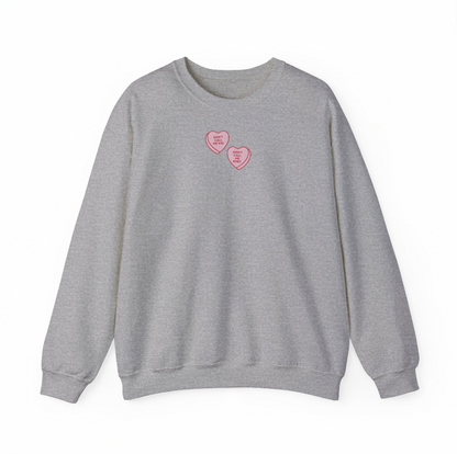 Don't Call Me Baby Heart Candy Embroidered Crewneck