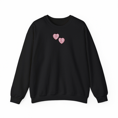 Don't Call Me Baby Heart Candy Embroidered Crewneck